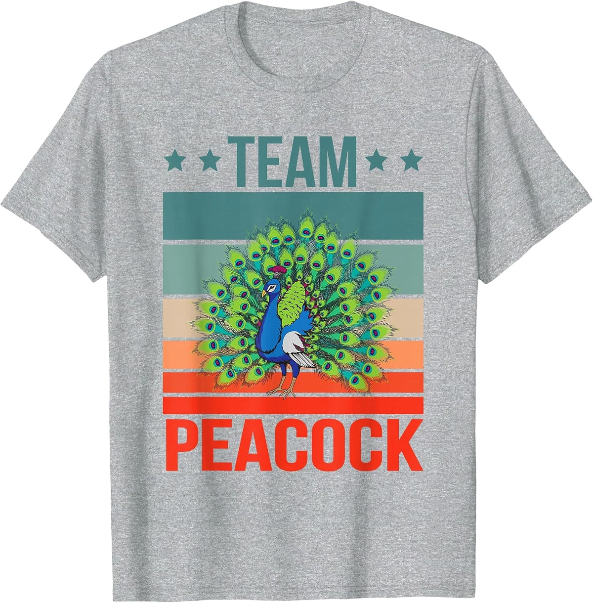 Team Peacock Quote Birdwatching Birding Bird Peacock T-Shirt - Heather Grey