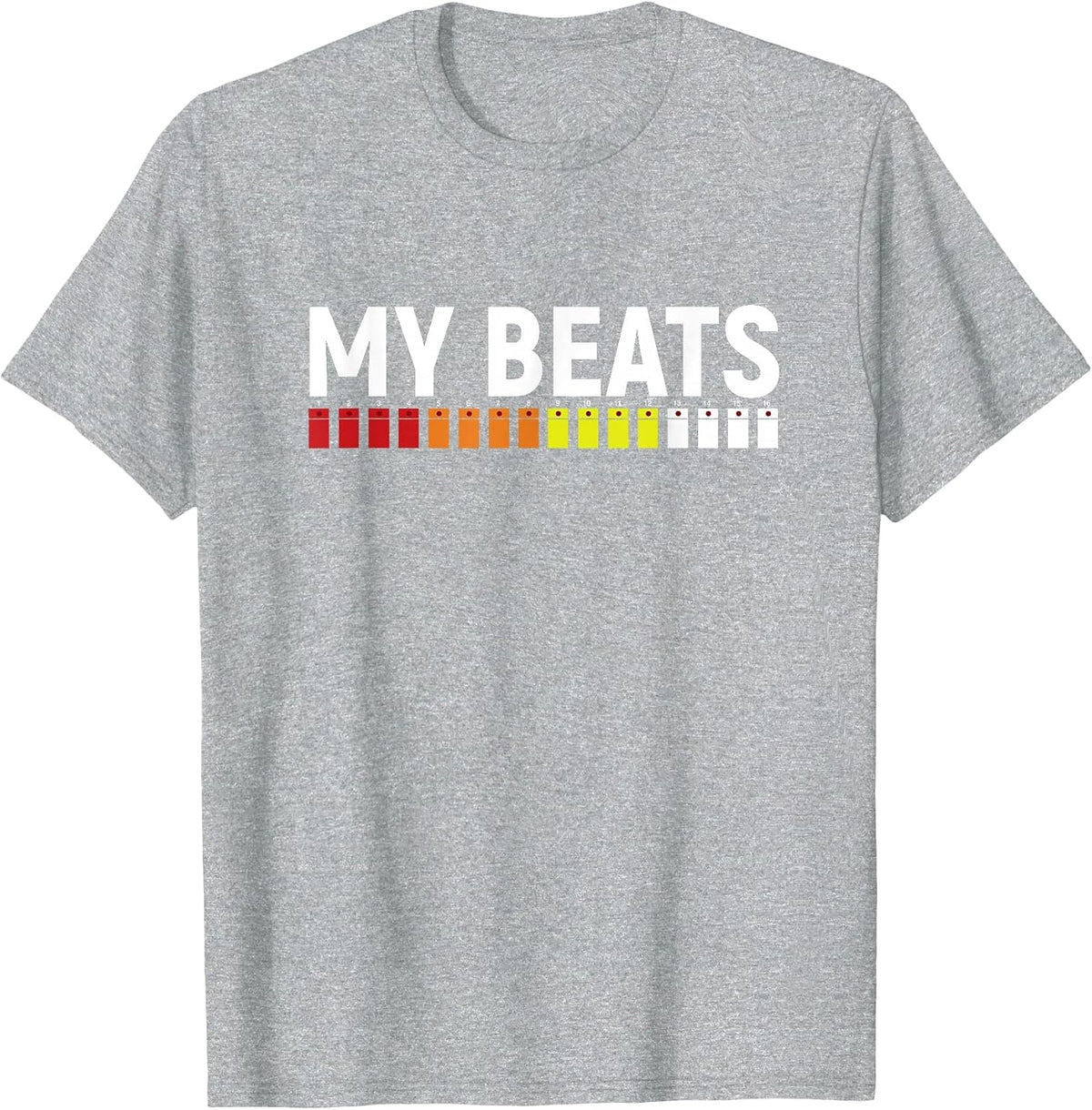 EDM 808 My Beats T-Shirt - Roland Drum Machine T-Shirt - Heather Grey