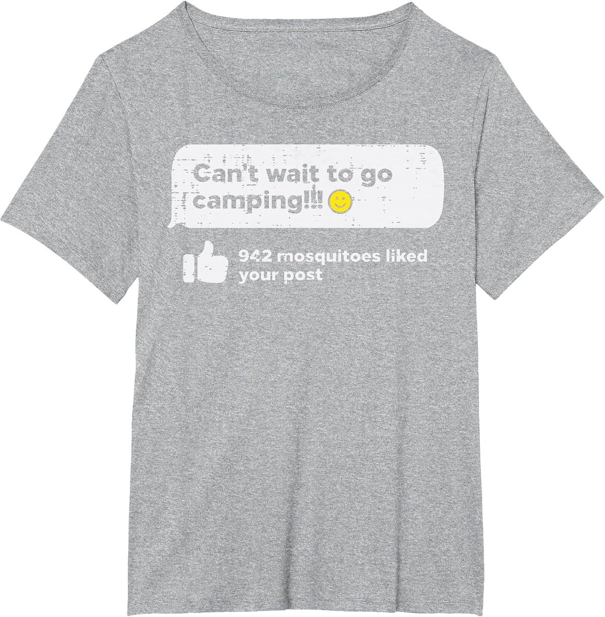 Cant Wait Go Camping Mosquitoes Camper Women Girls Kids Men T-Shirt - Heather Grey
