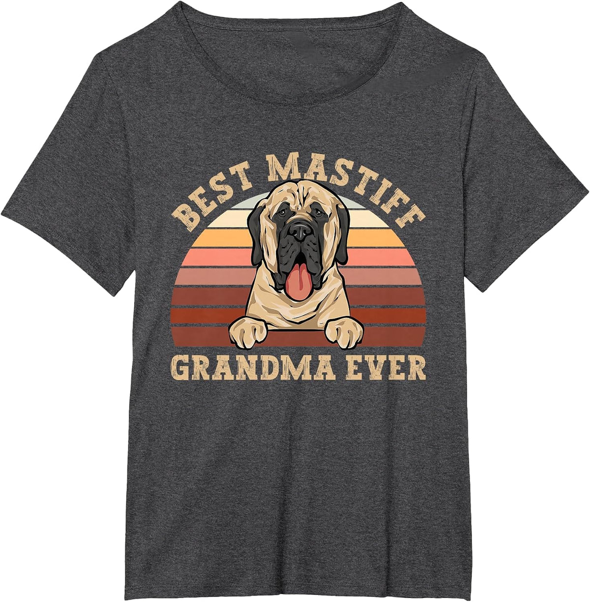 Mastiff Old English Mastiff Dog T-Shirt - Dark Heather Grey