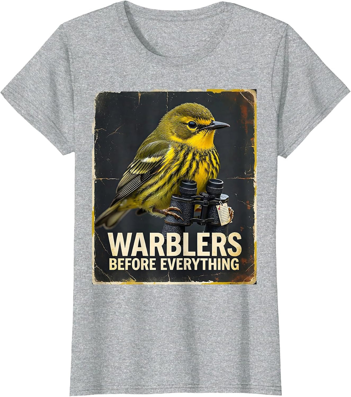 Women's Warblers Before Everything Funny Birdwatching Bird Lover T-Shirt - Heather Grey
