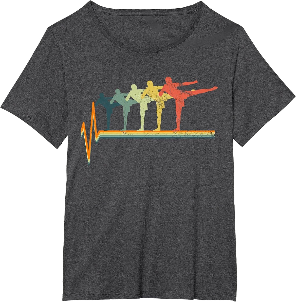 Kickboxing Muay Thai Thaiboxing MMA Vintage T-Shirt - Dark Heather Grey