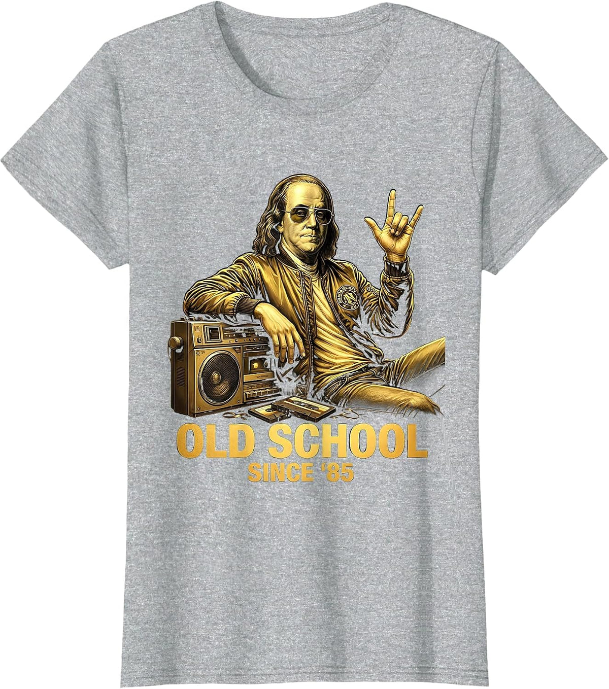 Old School Since Eighty-Five 1985 Vintage Design T-Shirt - Heather Grey