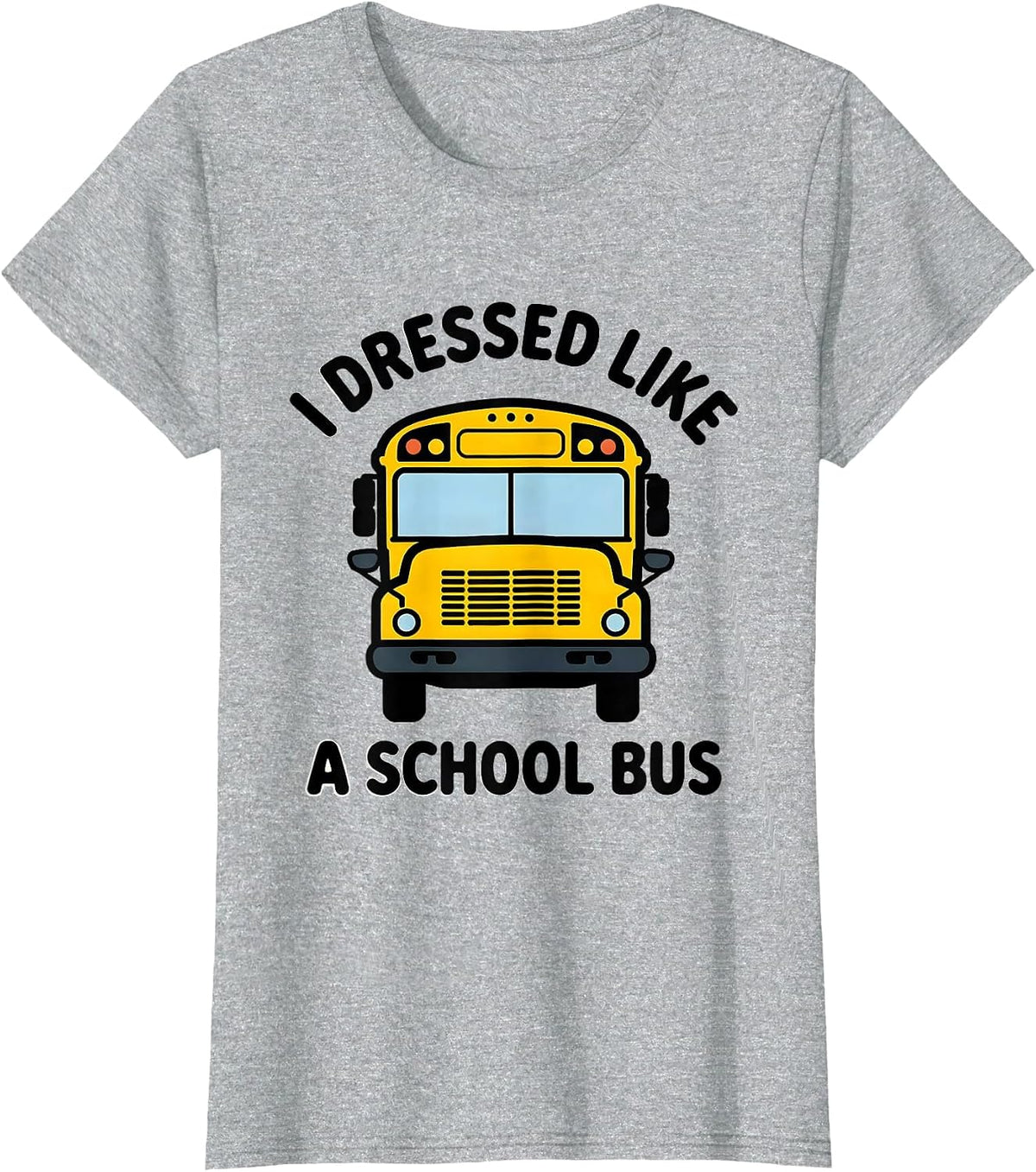 I Dressed Like A School Bus Funny School Bus Driver Costume T-Shirt - Heather Grey