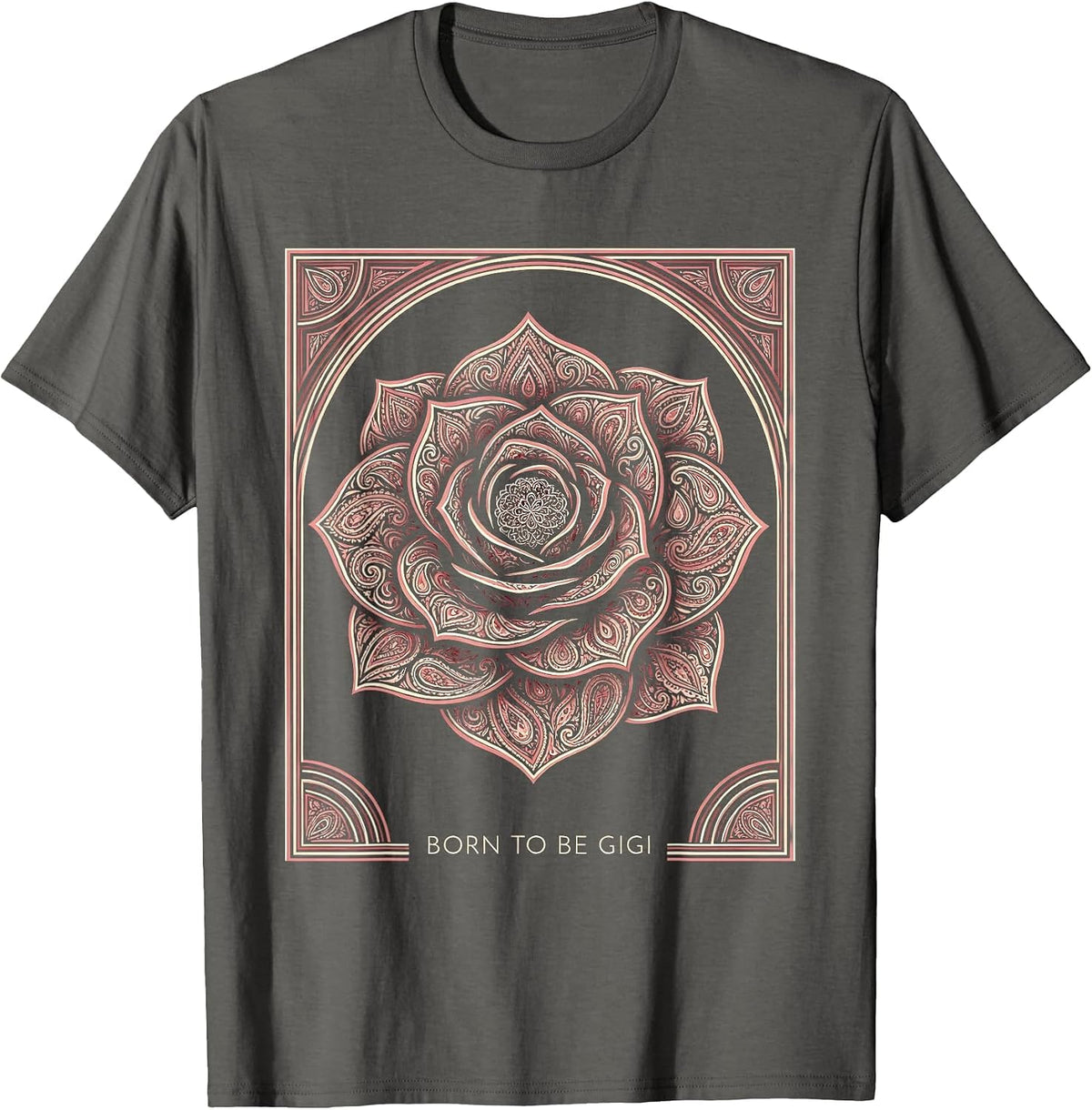 Men's Born to be Gigi Grandma Pride Design T-Shirt - Asphalt Grey