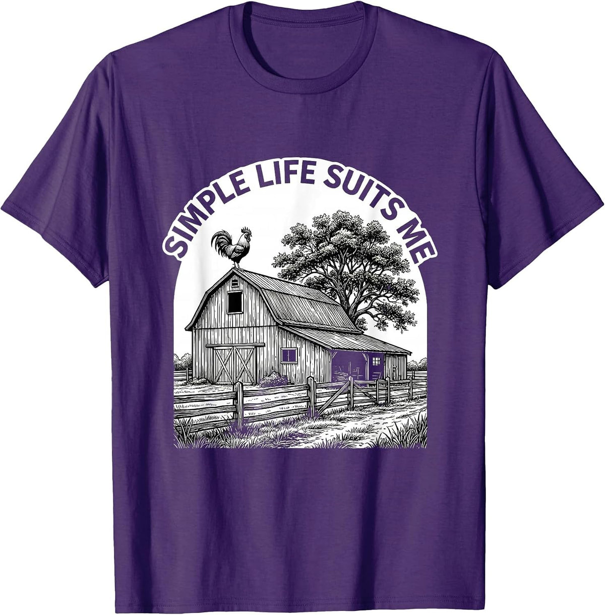 Simple Life Suits Me Minimalist Lifestyle Design T-Shirt - Purple