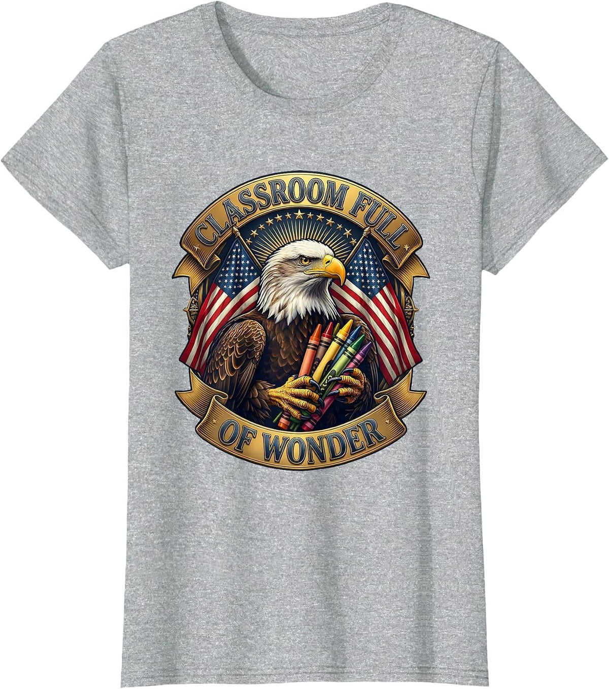 Classroom Full of Wonder Preschool Teacher Design T-Shirt - Heather Grey