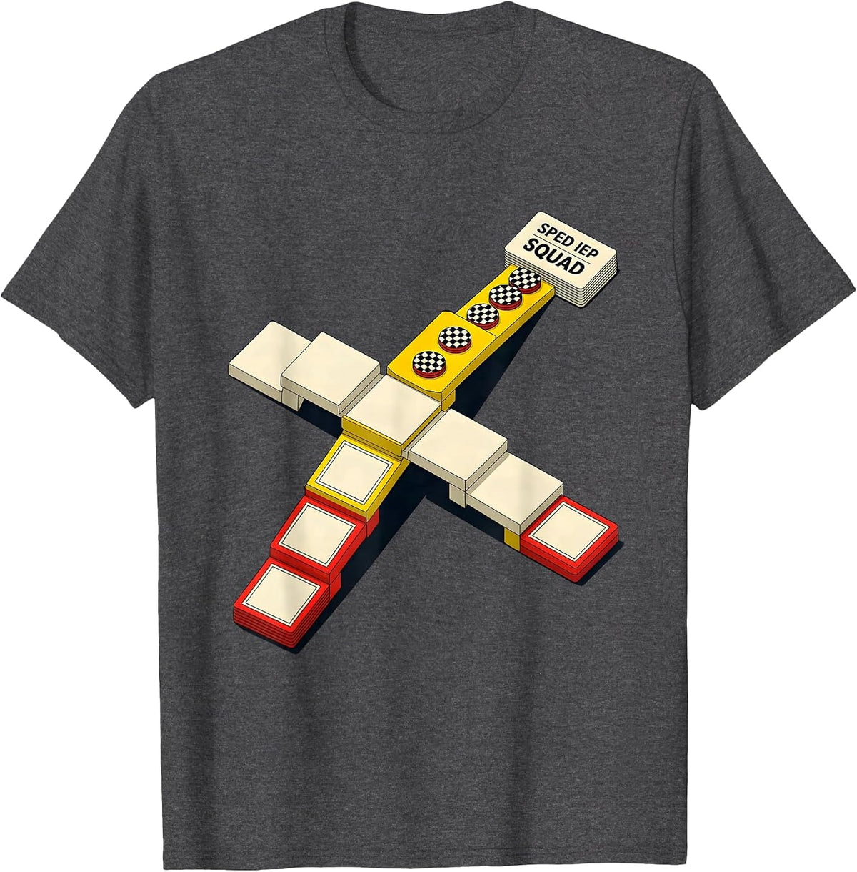 Men's SPED IEP Squad Stencil Graphic Teacher Appreciation T-Shirt - Dark Heather Grey