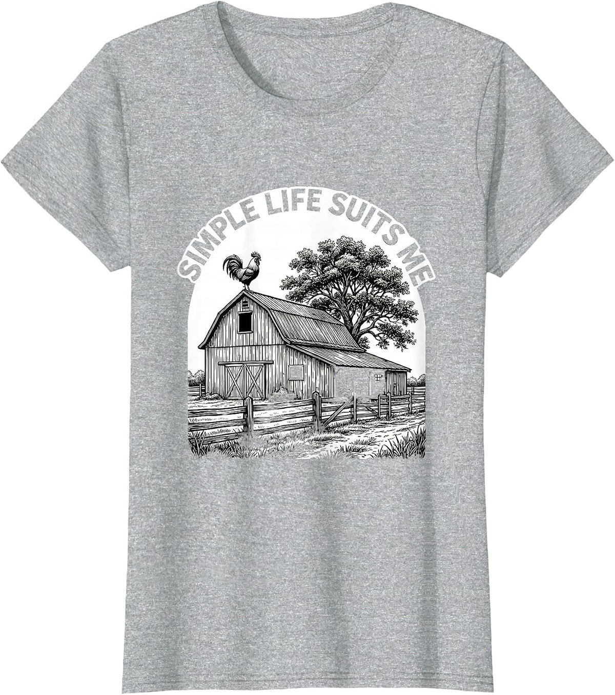 Simple Life Suits Me Minimalist Lifestyle Design T-Shirt - Heather Grey