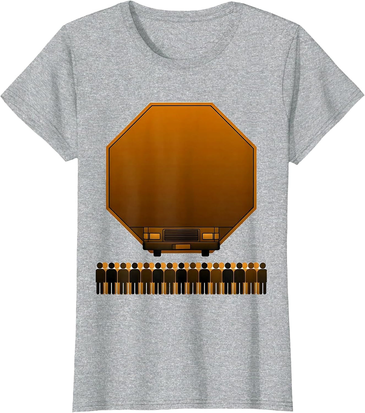 Stop Arm School Bus Driver Humor Appreciation T-Shirt - Heather Grey