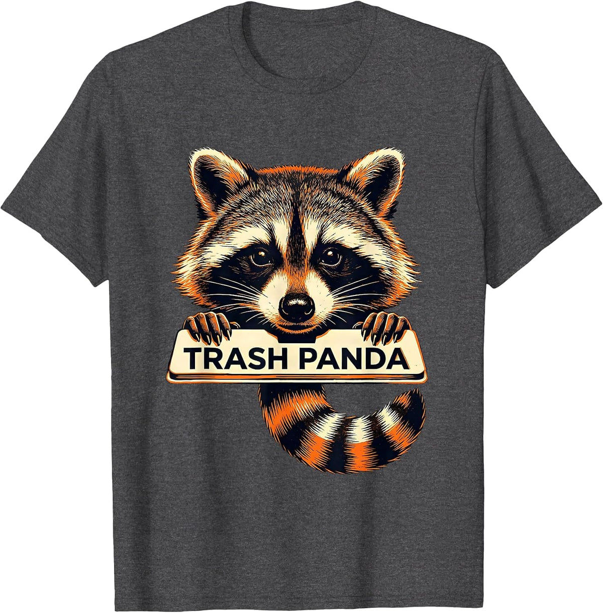 Trash Panda Funny Raccoon Meme Humor Kids Baseball Mom T-Shirt - Dark Heather Grey