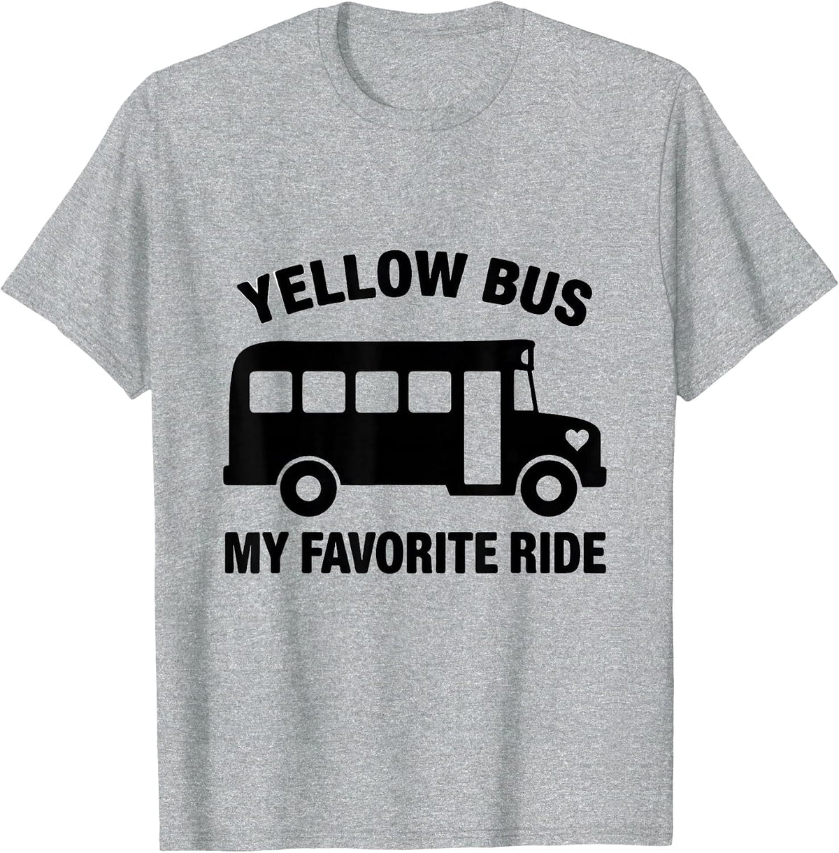 Men's Yellow Bus My Favorite Ride Funny School Bus Driver Costume T-Shirt - Heather Grey