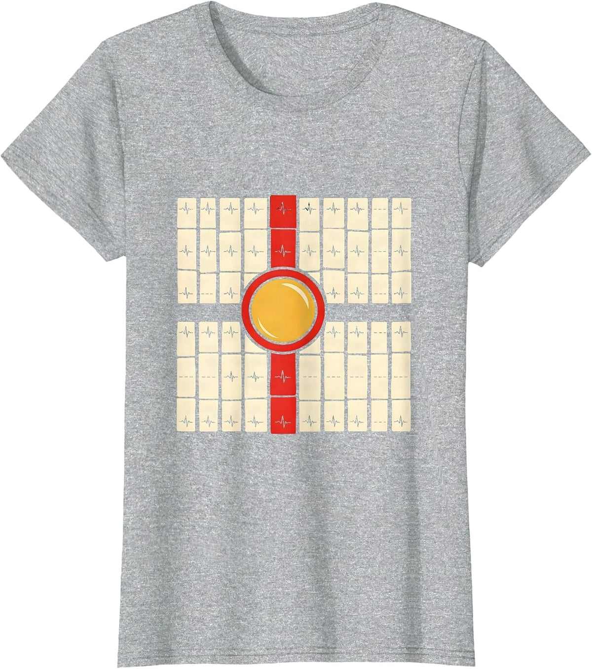 Cardiac Rhythm EKG Tech Humor Medical Gift T-Shirt - Heather Grey
