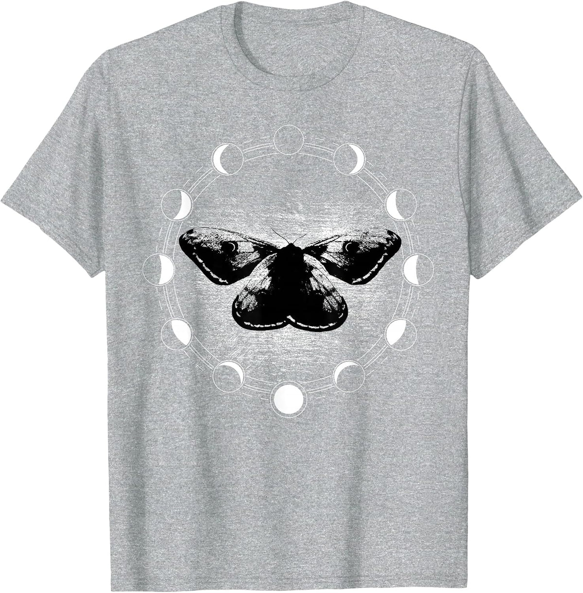 Moon Phases Blackcraft Mystic Occult Dark Design T-Shirt - Heather Grey
