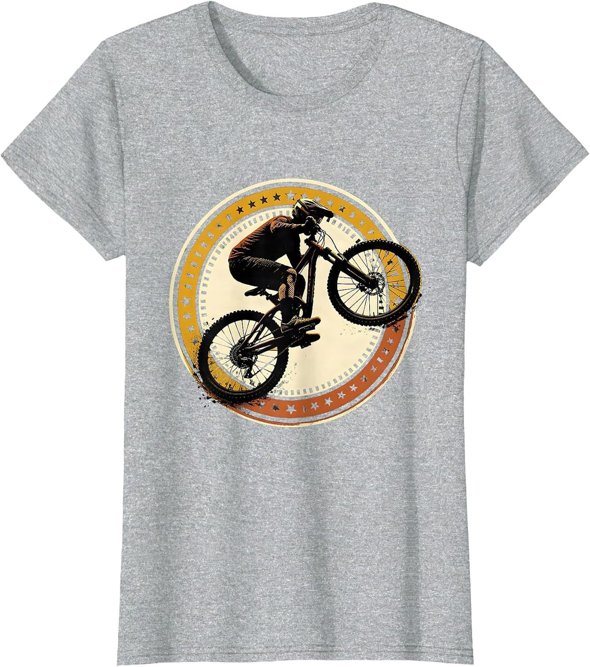 Women's Mountain Bike Crash Seal Biker Humor Gift T-Shirt - Heather Grey