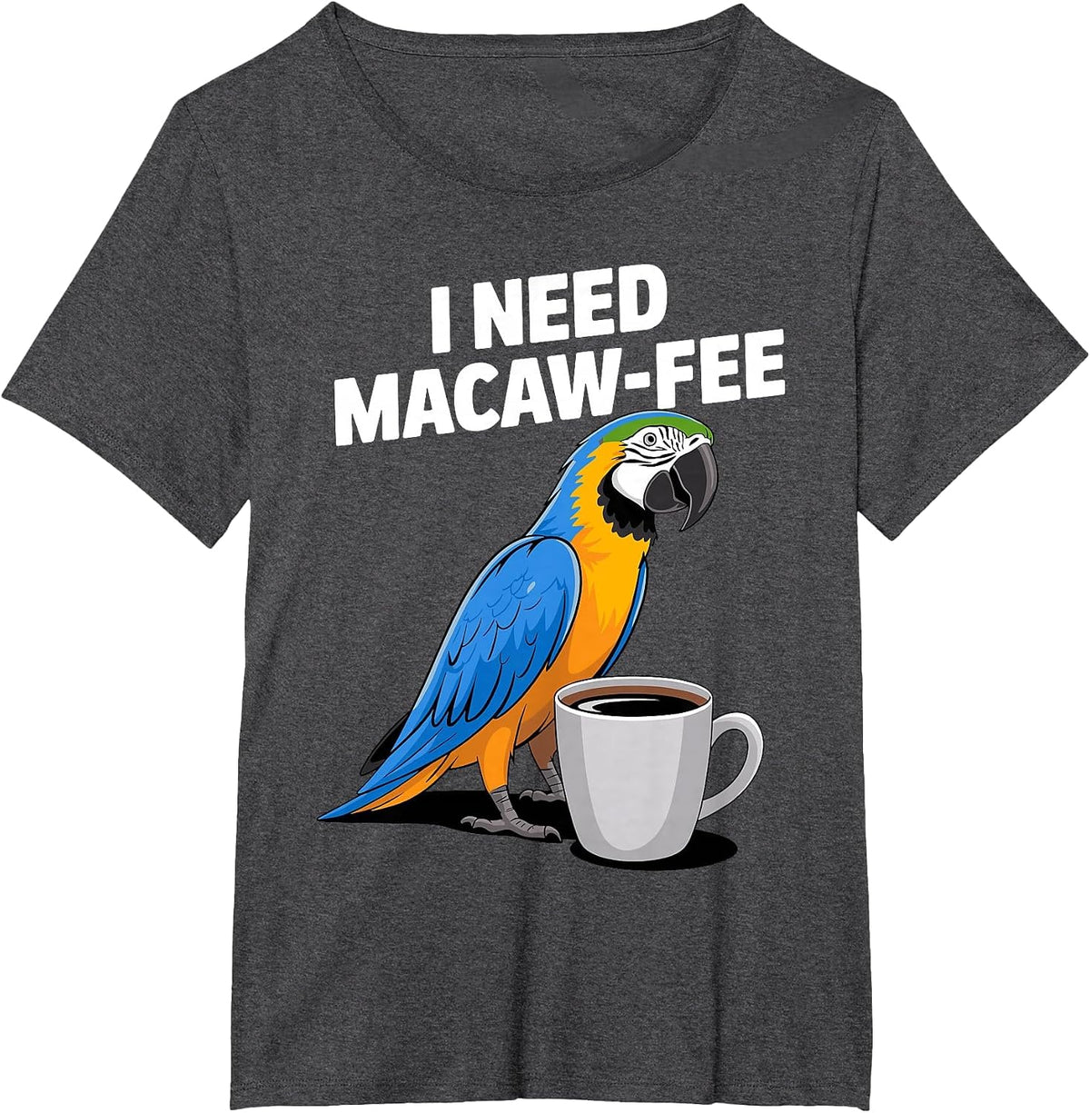 Cool Parrot Design for Men Women Tropical Bird Parrot Lover T-Shirt - Dark Heather Grey