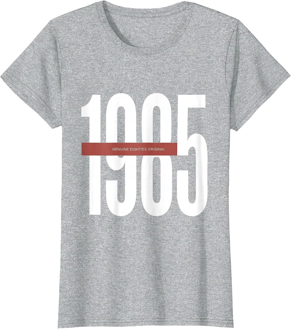 1985 Genuine Eighties Original Retro Design T-Shirt - Heather Grey