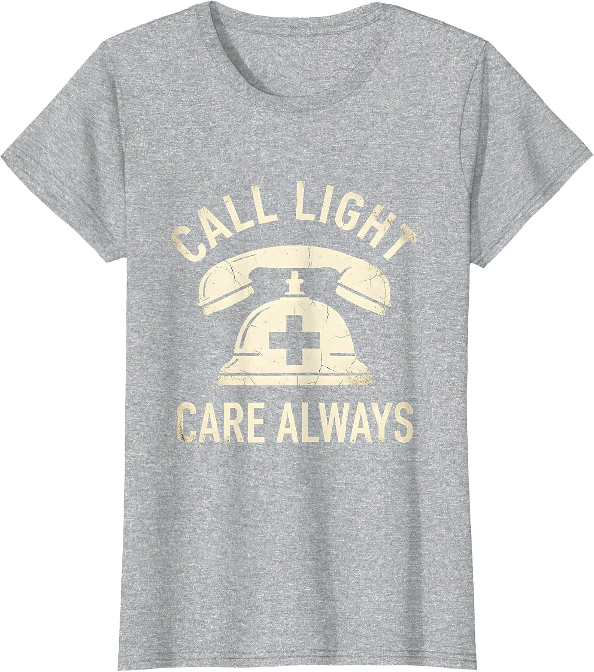 Call Light Care Always Oncology Nurse Design T-Shirt - Heather Grey