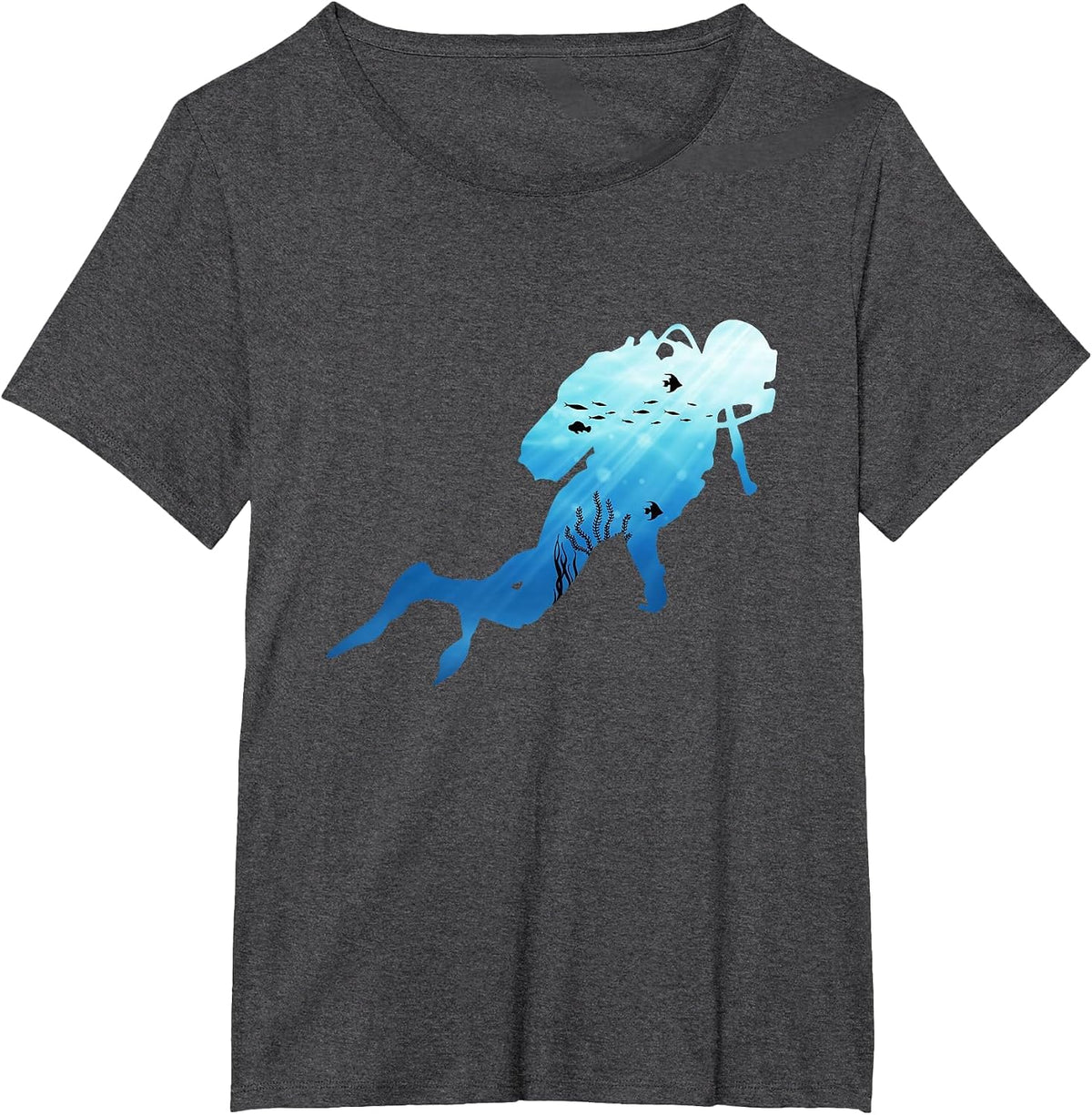 Scuba Diving - Underwater Ocean Lover Scuba Diver Trainer T-Shirt - Dark Heather Grey