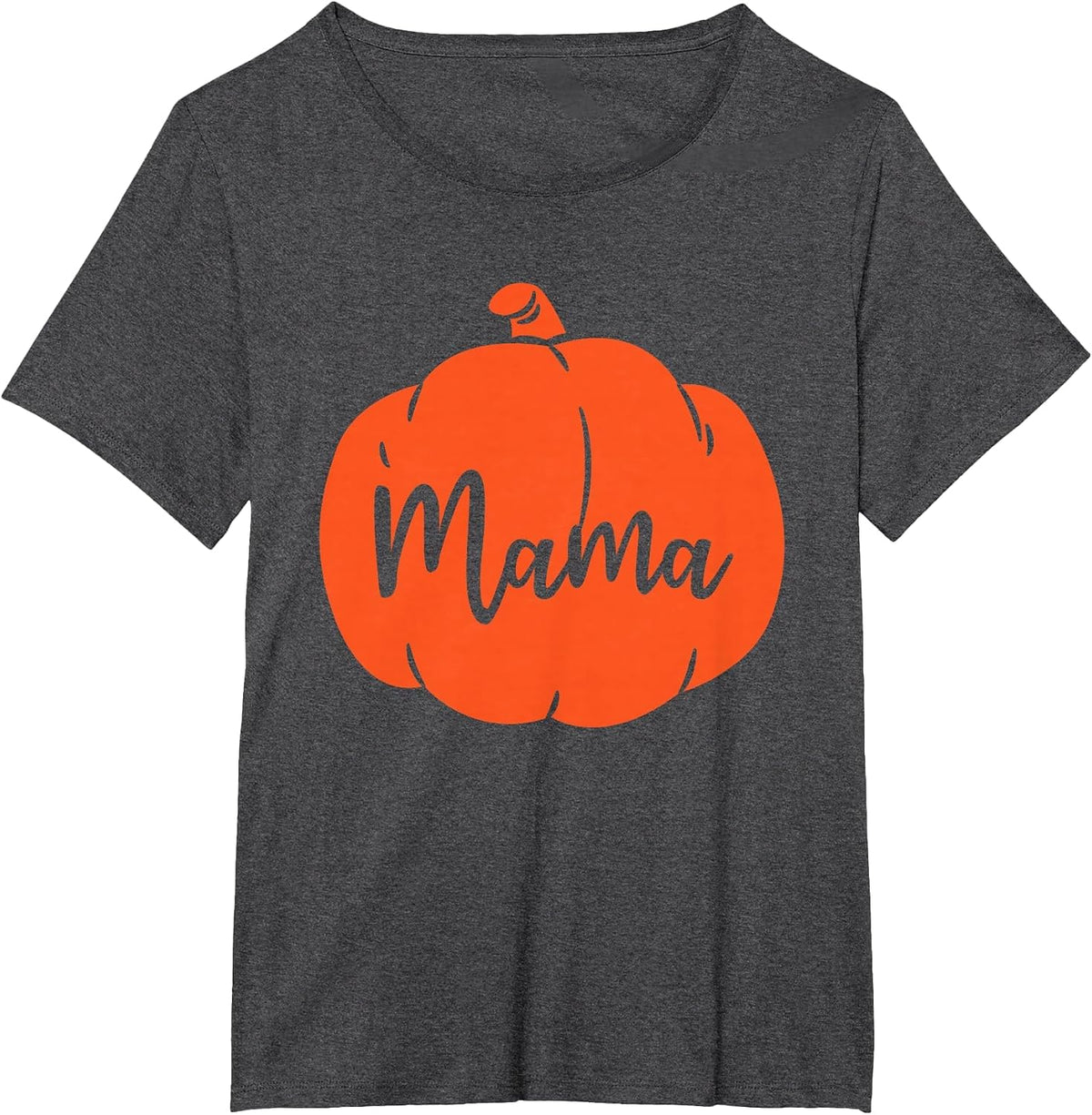 Pumpkin Mama Mother Matching Family Halloween T-Shirt - Dark Heather Grey
