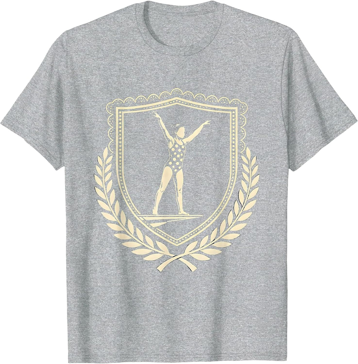 Men's Polka Dot Swimmer Diving Board Graphic Tee T-Shirt - Heather Grey