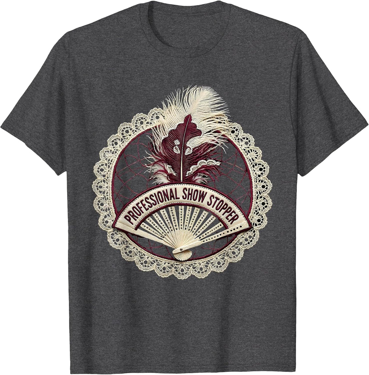 Men's Professional Show Stopper Showgirl Design T-Shirt - Dark Heather Grey