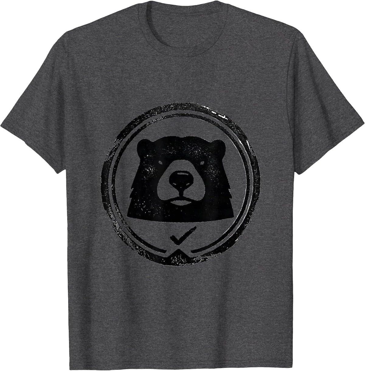 Beaver Stamp Novelty Humor Animal Lover Gag Gift T-Shirt - Dark Heather Grey