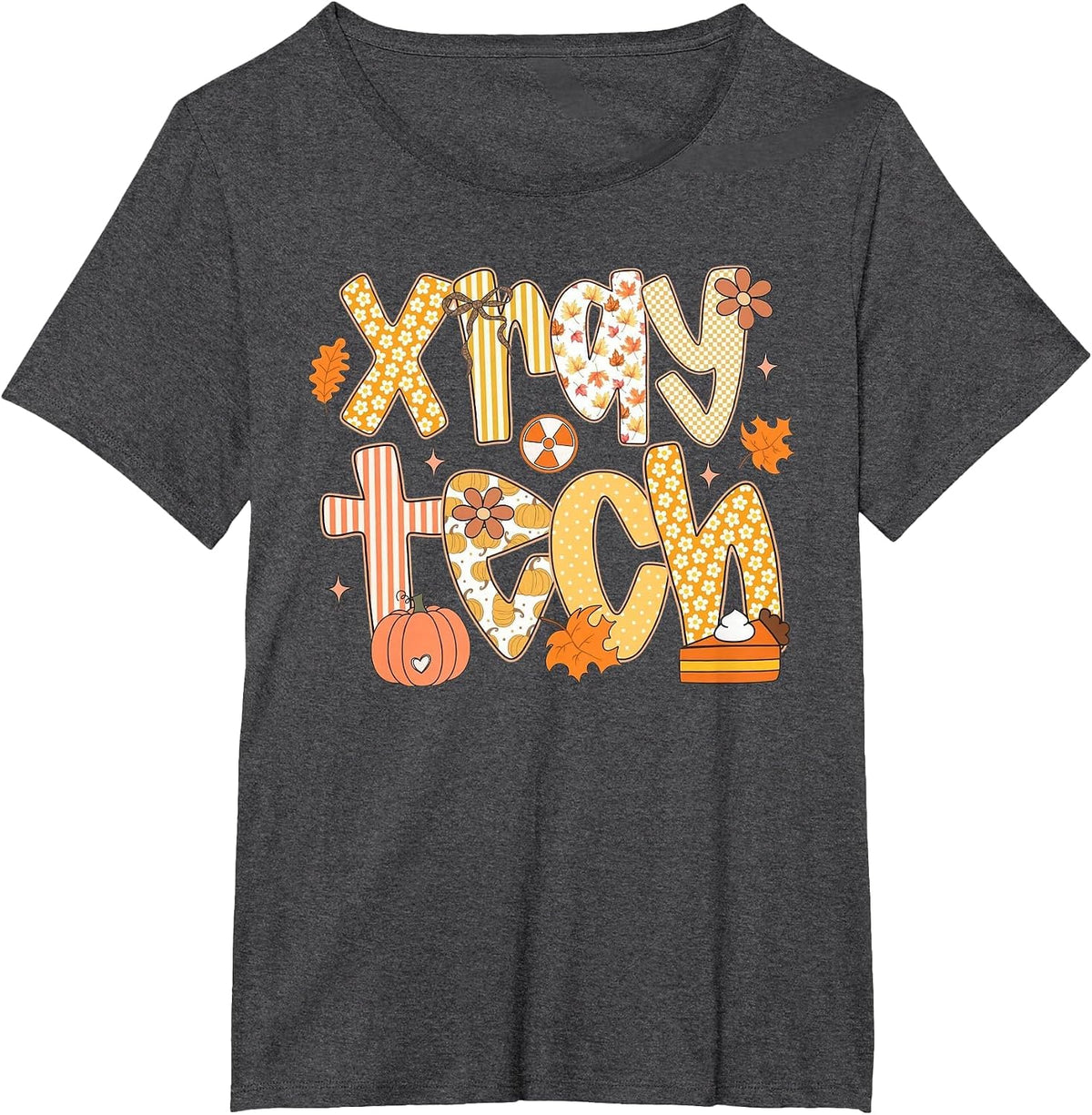 Xray Tech Fall Radiology Radtech Autumn Xray Technologist T-Shirt - Dark Heather Grey