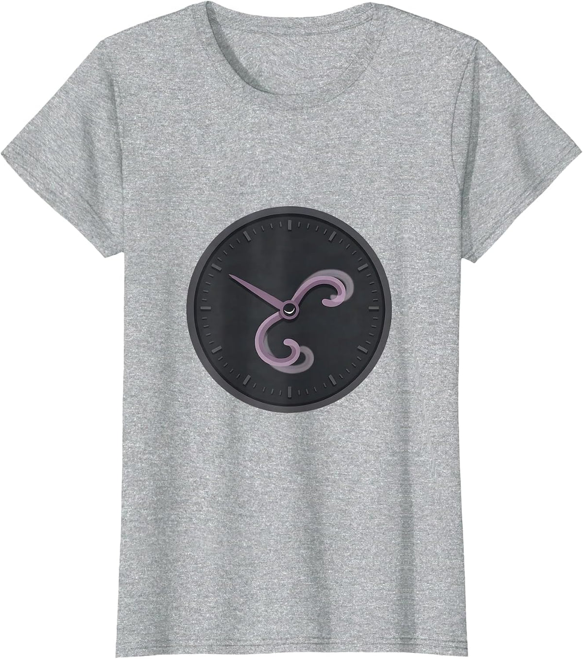 Cat Tail Clock Whimsical Literary Wonderland Fan T-Shirt - Heather Grey