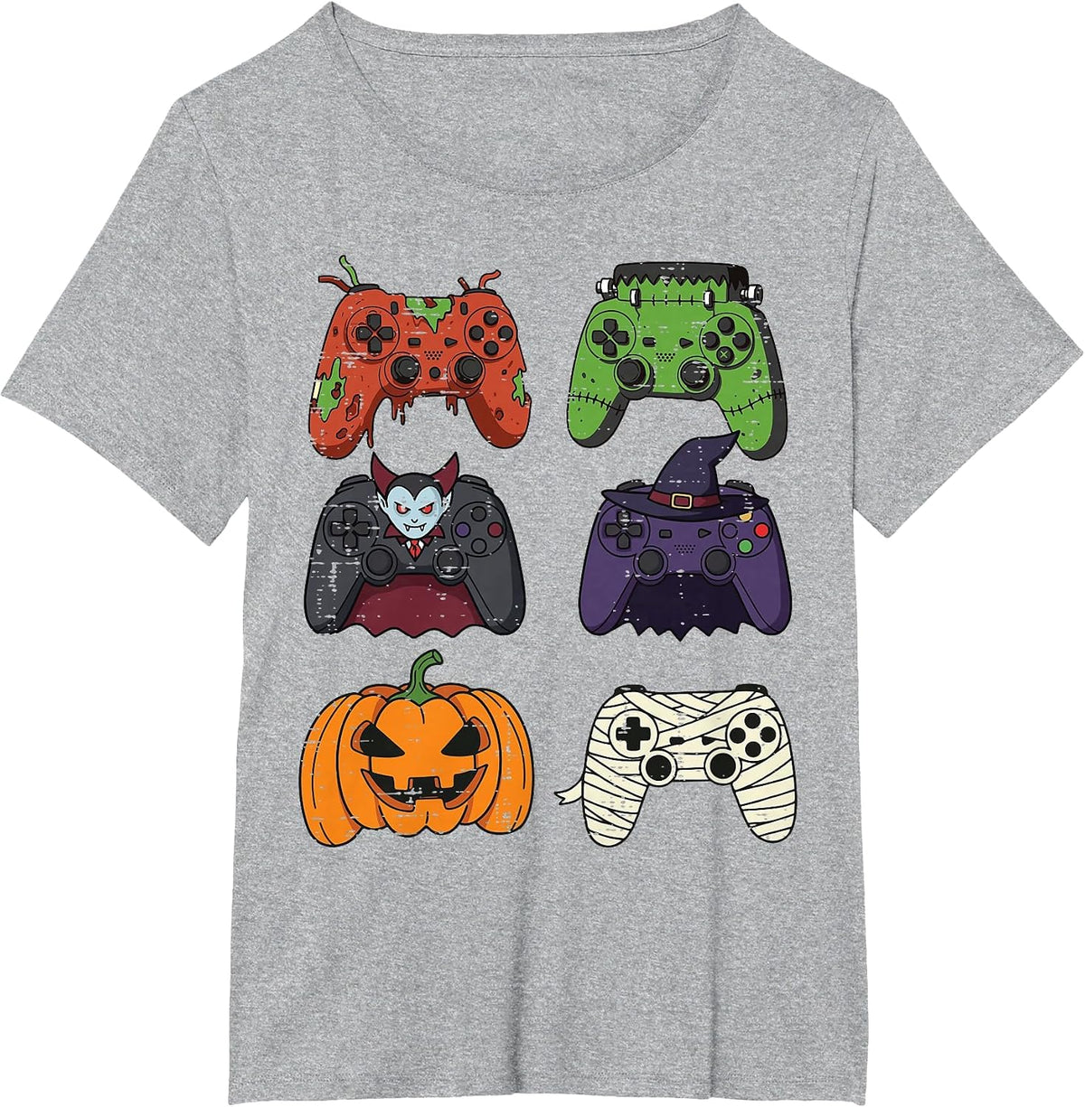 Halloween Gaming Controllers Gamer Costume Men Boys Kids T-Shirt - Heather Grey