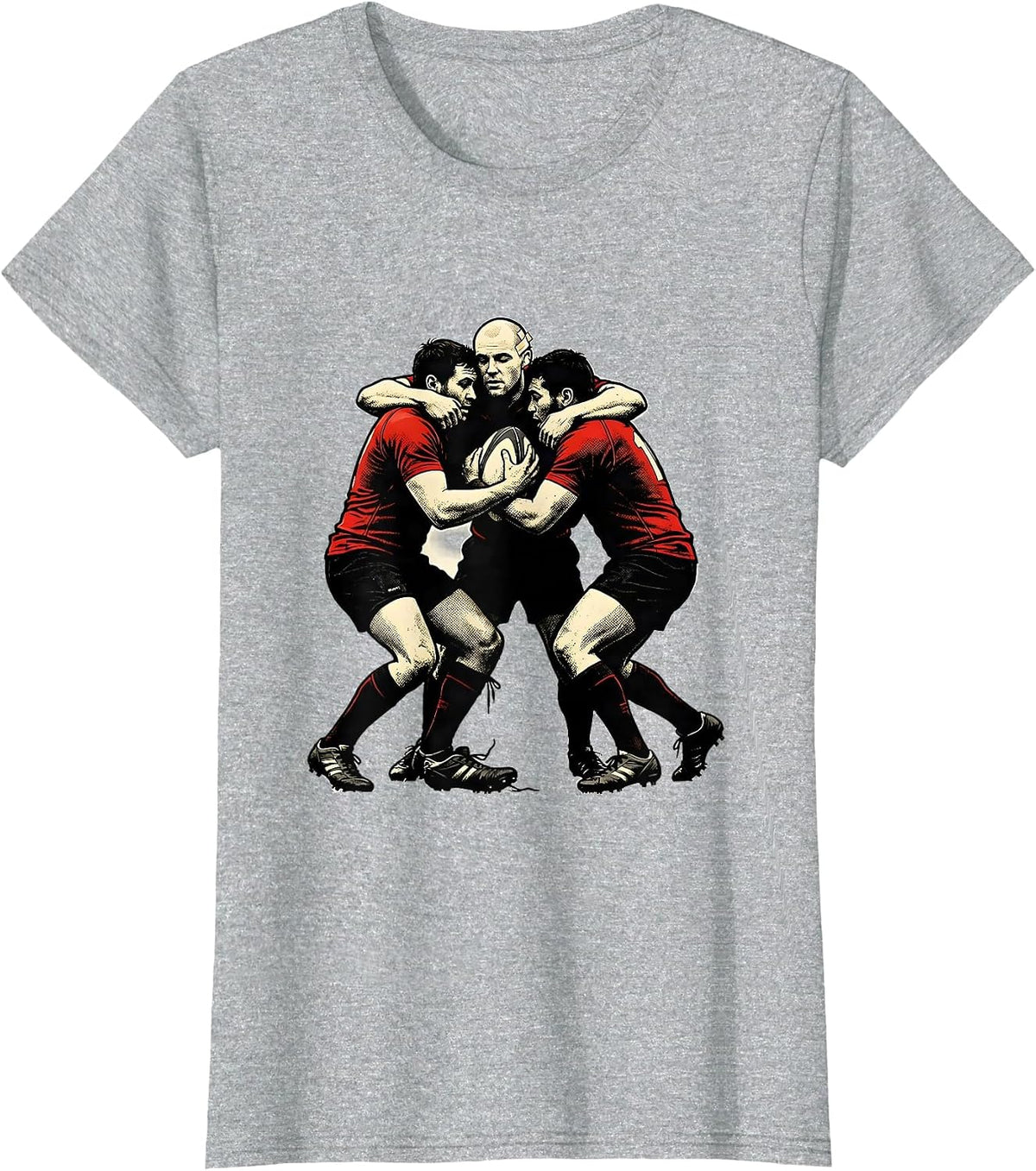 Women's Rugby Maul Sign Painter Showcard Funny Player Gift T-Shirt - Heather Grey