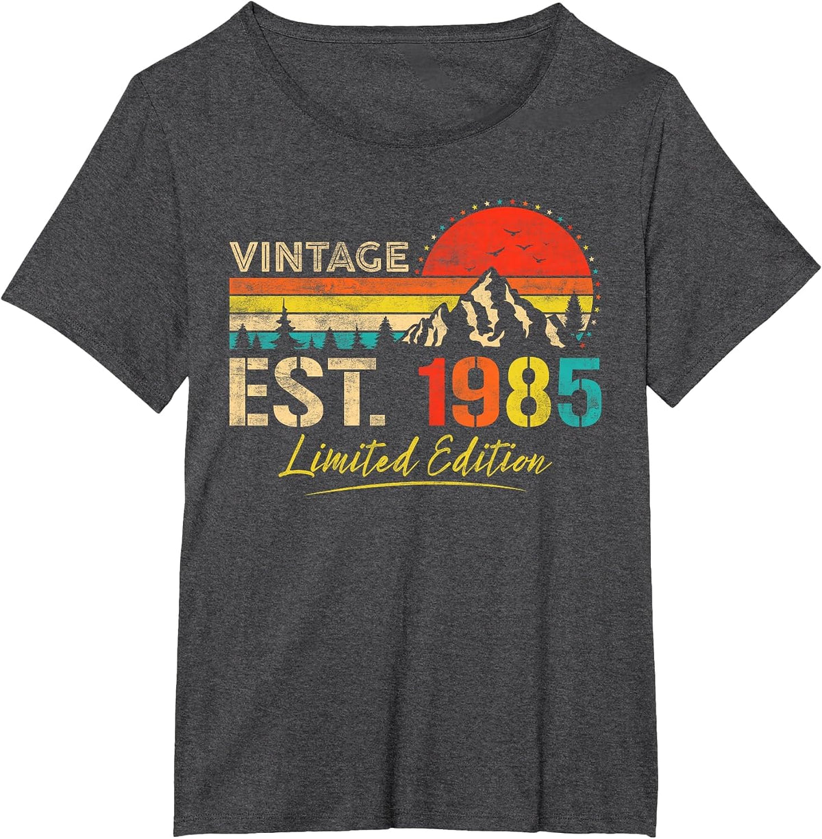 Vintage Est 1985 Limited Edition Classic 1985 Men and Women T-Shirt - Dark Heather Grey