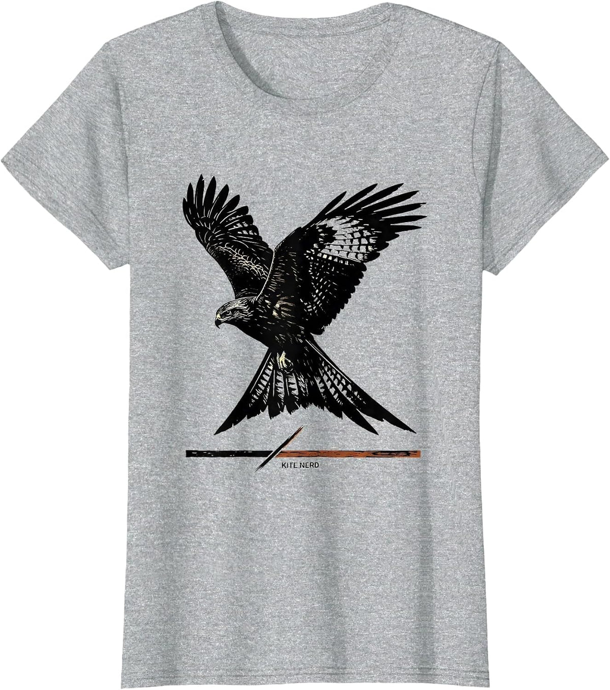 Kite Nerd Funny Birdwatching Birding Bird Lover Humor T-Shirt - Heather Grey