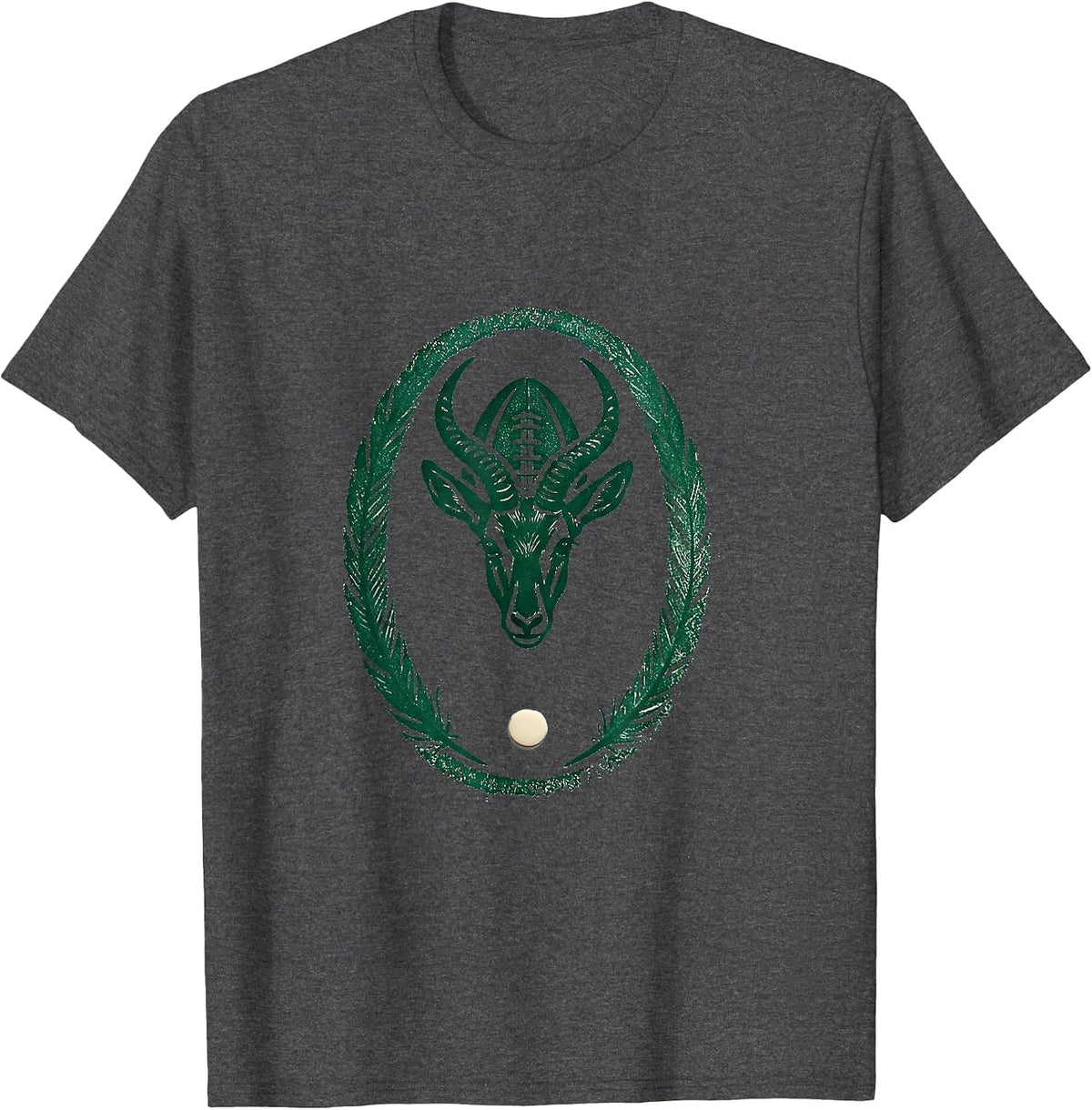 Springbok Rugby Stamp South African National Pride T-Shirt - Dark Heather Grey
