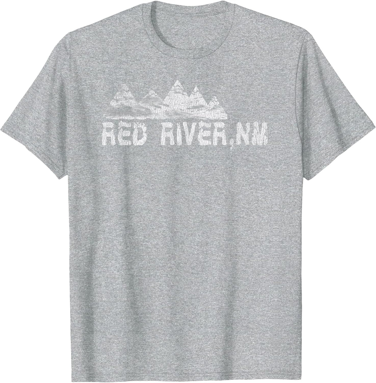 Trendy Grunge Red River NM Mountains Ski Town T-Shirt T-Shirt - Heather Grey