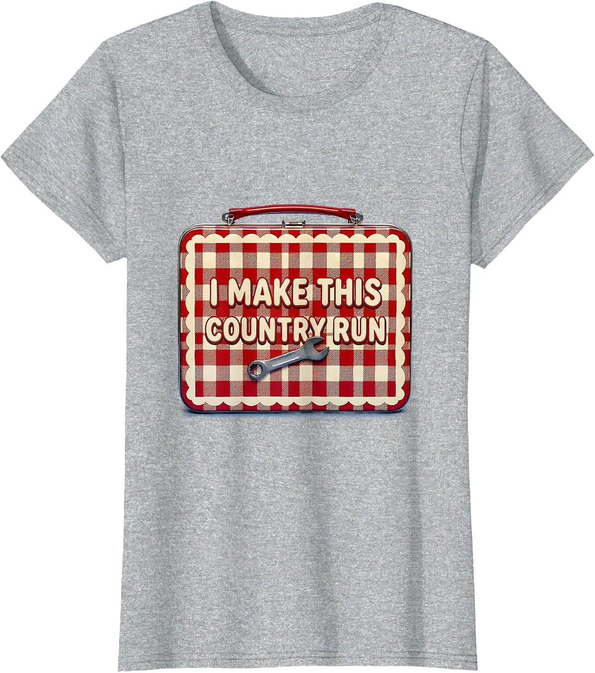 I Make This Country Run Blue Collar Pride T-Shirt - Heather Grey