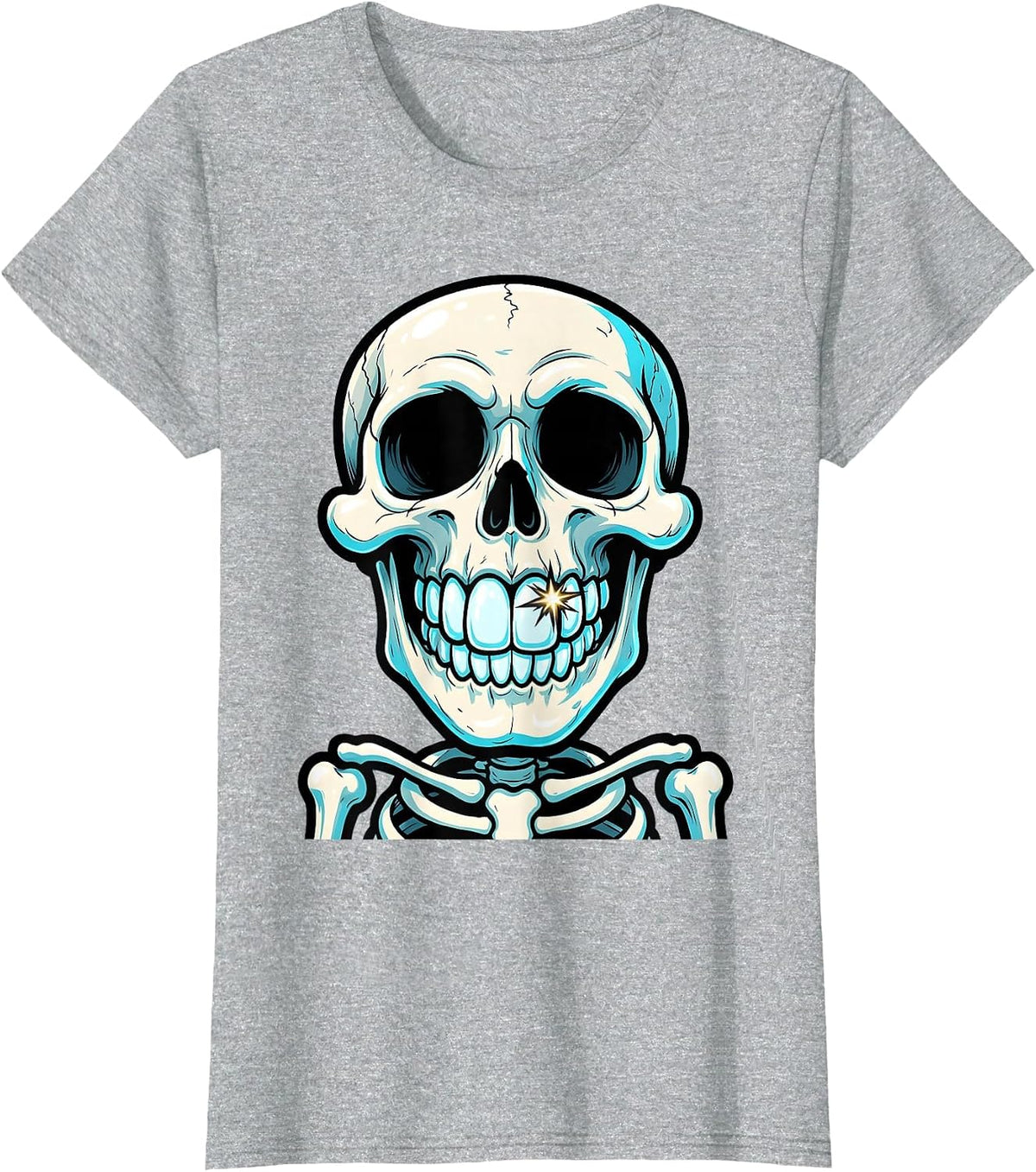 Skeleton Perfect Smile Dental Assistant Gift T-Shirt - Heather Grey