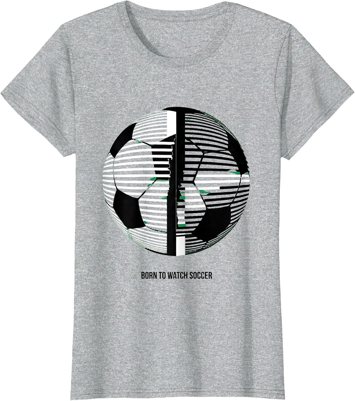 Born to Watch Soccer Dad Graphic Design T-Shirt - Heather Grey