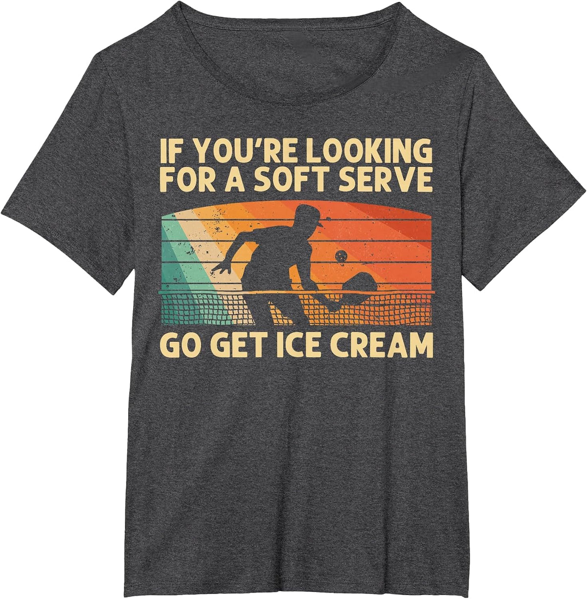 Pickleball Art for Men Women Pickleball Player Pickle Ball T-Shirt - Dark Heather Grey