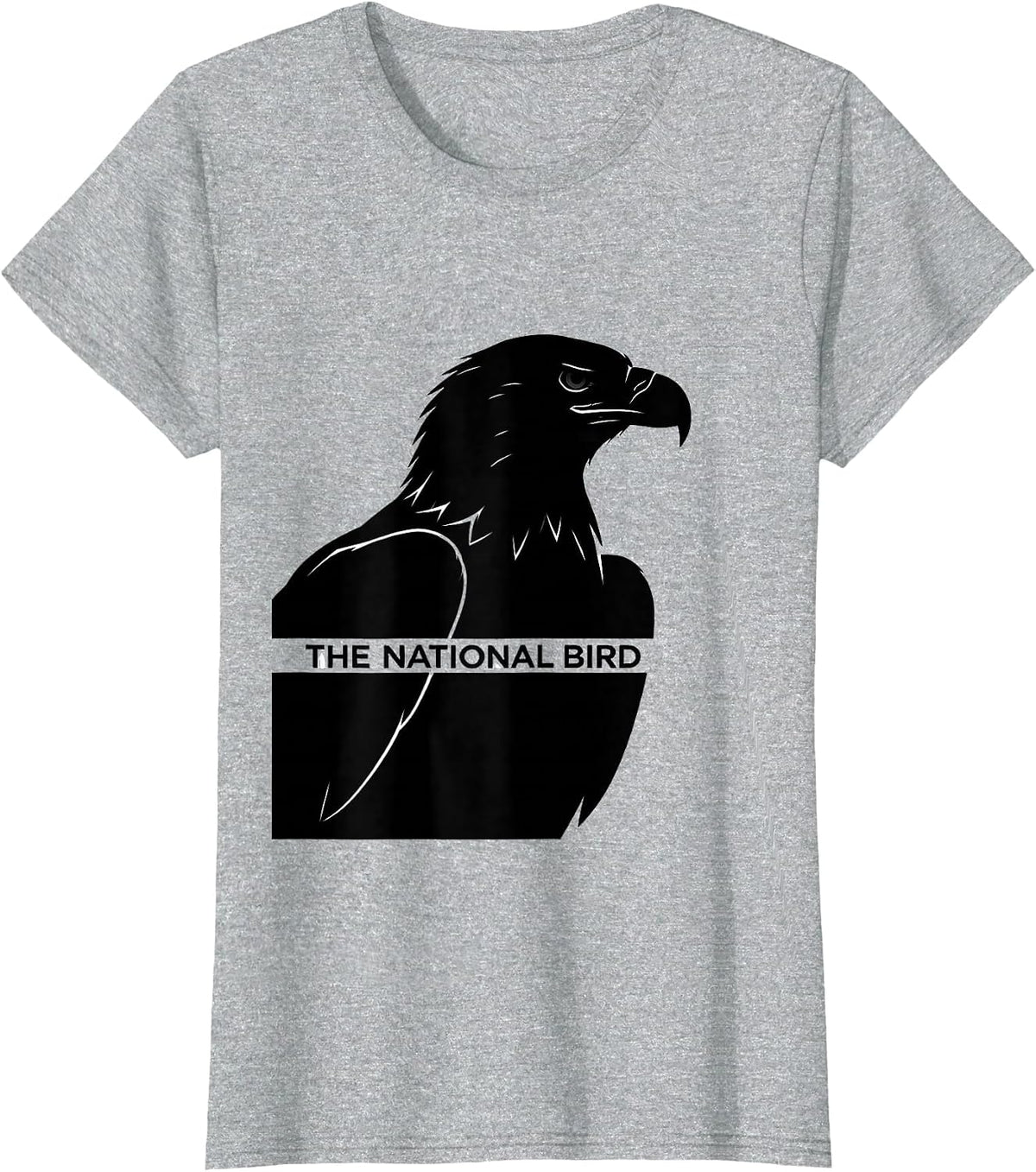 Women's The National Bird Eagle Faith Christian Gift T-Shirt - Heather Grey