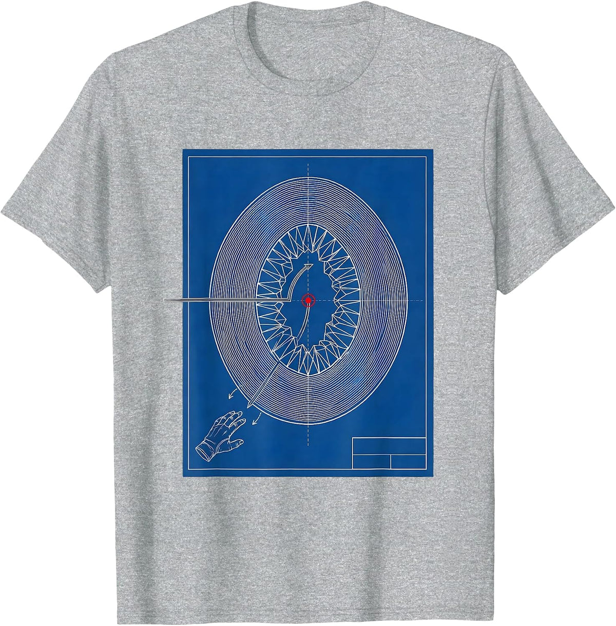 Men's Geode Cross Section Field Route Rock Collector Geology Humor T-Shirt - Heather Grey