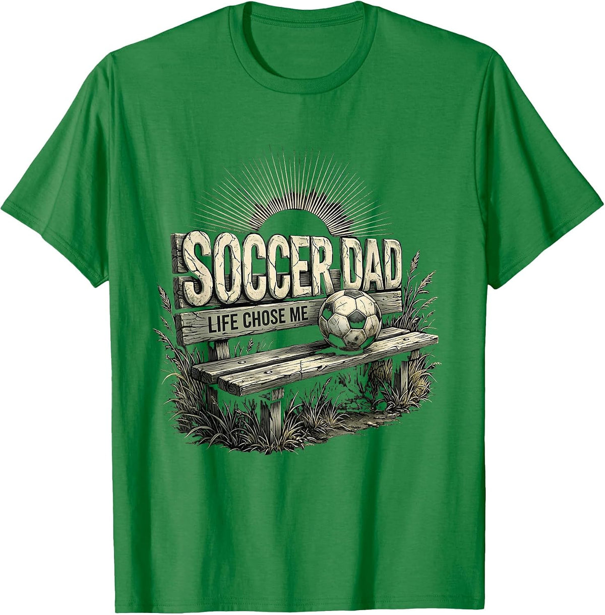 Men's Soccer Dad Life Chose Me Funny Design T-Shirt - Kelly Green