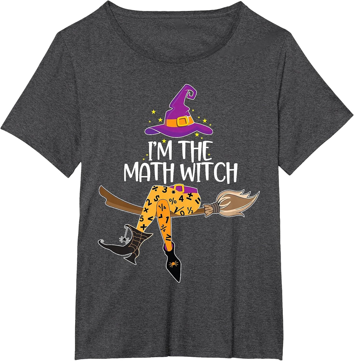 Im the Math Witch Shirt Halloween Matching Group Costume T-Shirt - Dark Heather Grey