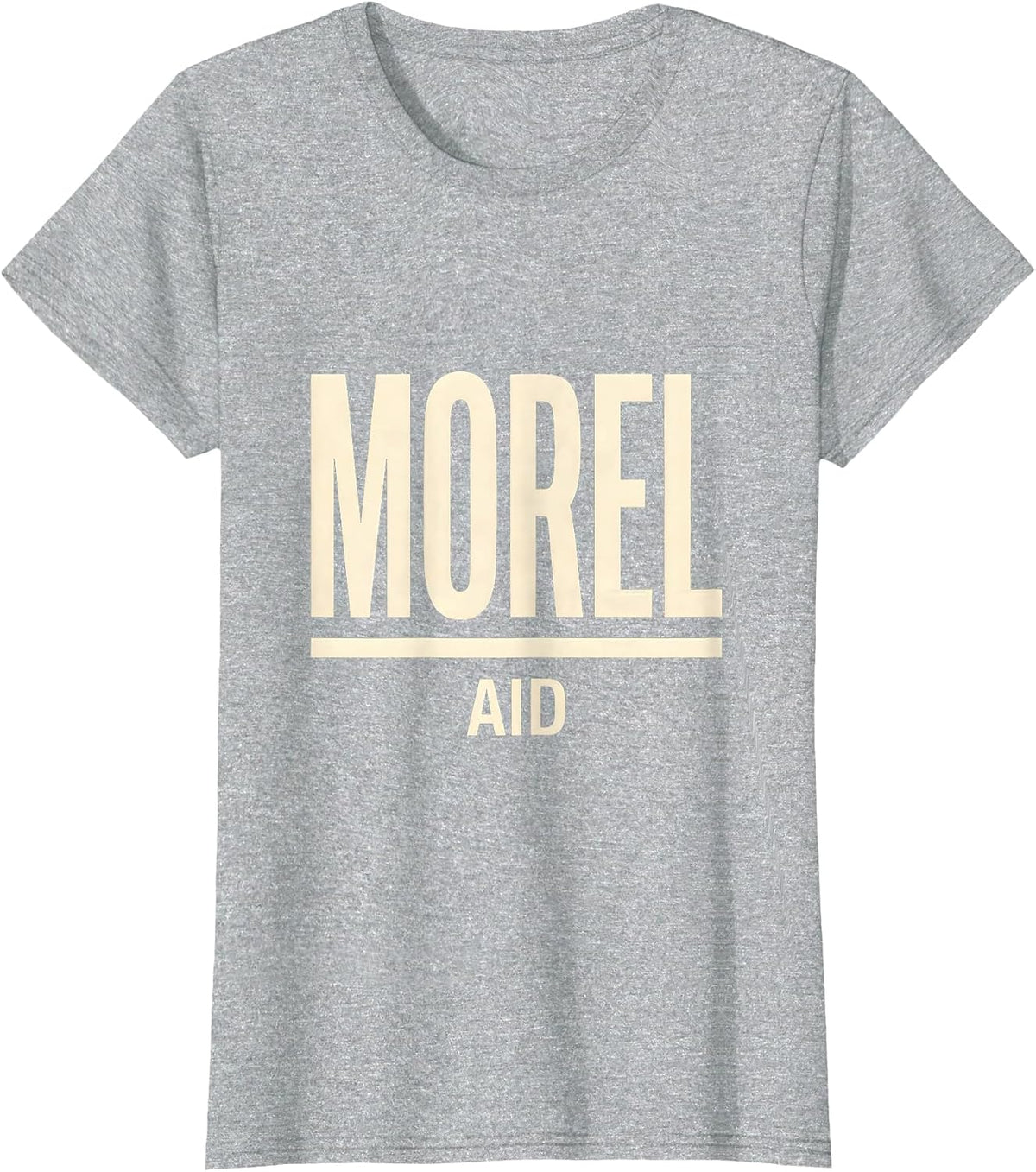 Morel Aid Funny Mushroom Foraging Morel Hunter Gift T-Shirt - Heather Grey