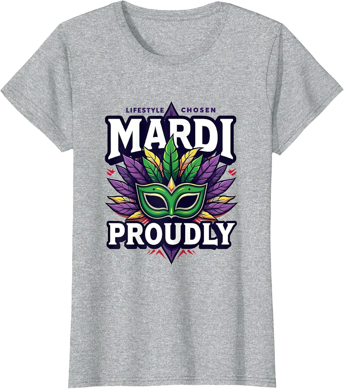 Mardi Lifestyle Chosen Proudly Celebration Design T-Shirt - Heather Grey