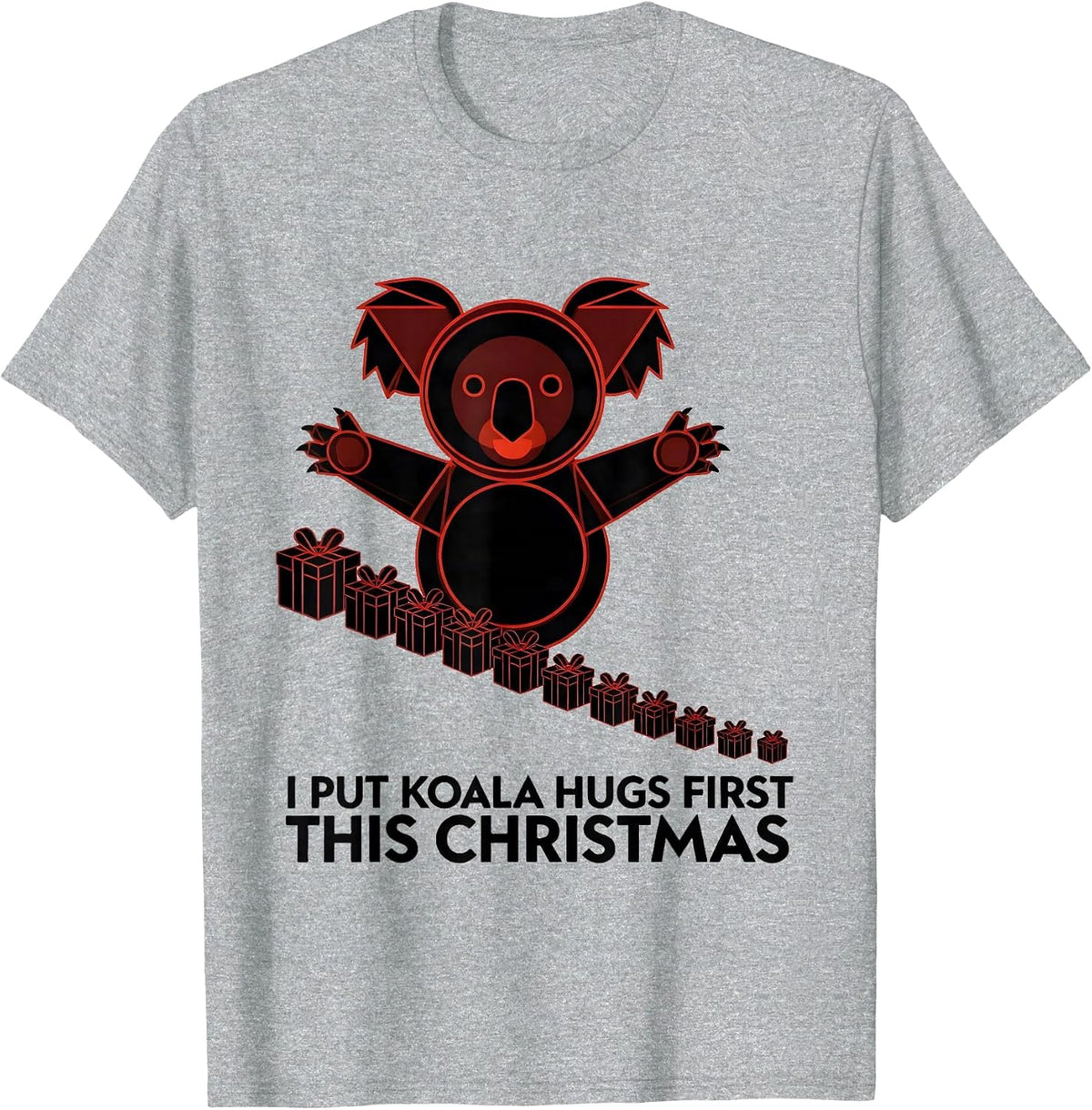 Men's I Put Koala Hugs First This Christmas Cute Koala Lover T-Shirt - Heather Grey