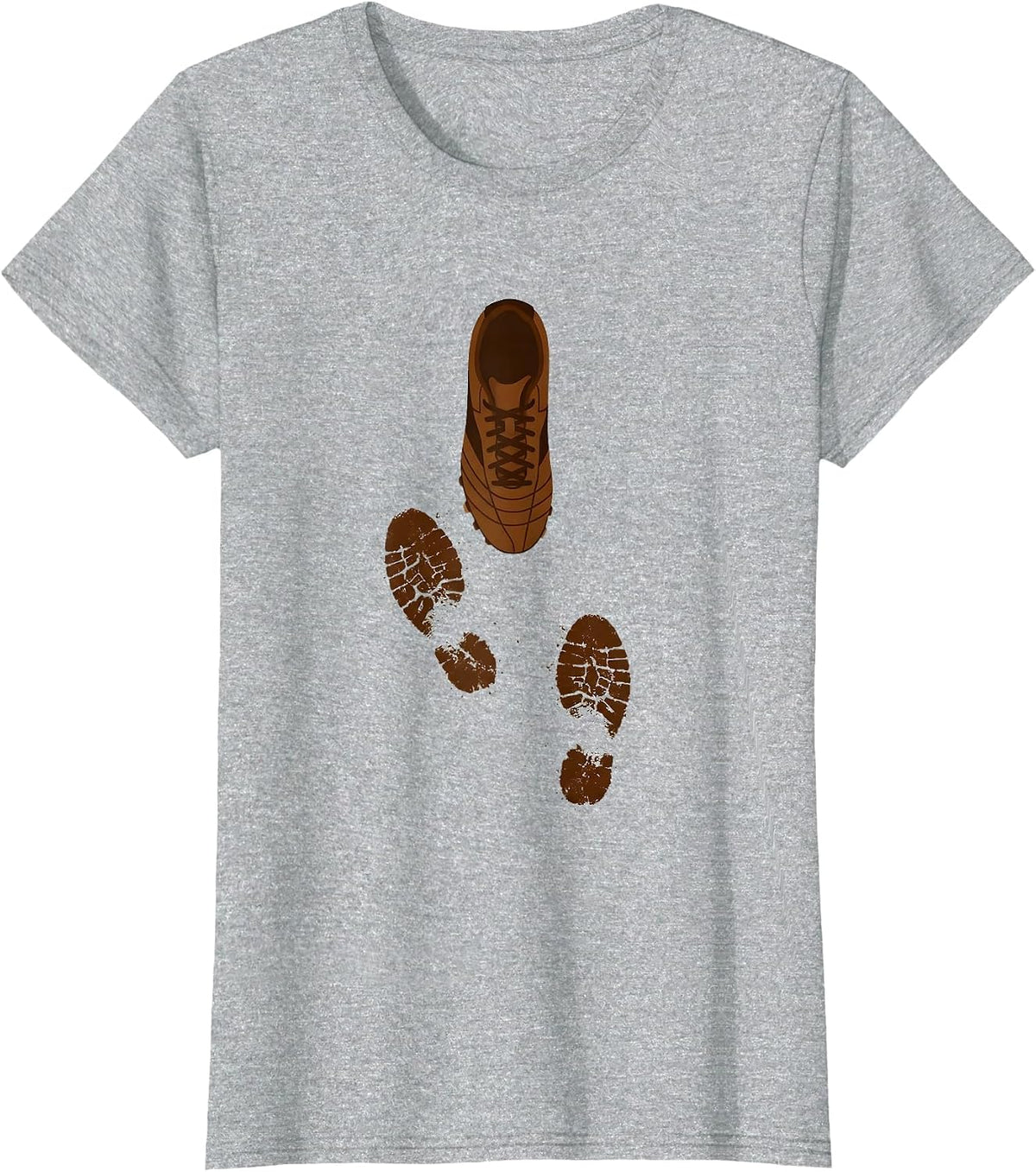 Soccer Dad Muddy Cleats Graphic Design T-Shirt - Heather Grey