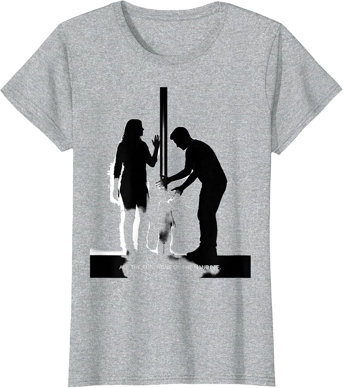All The Fun None Of The Handoff Funny Uncle Gift T-Shirt - Heather Grey