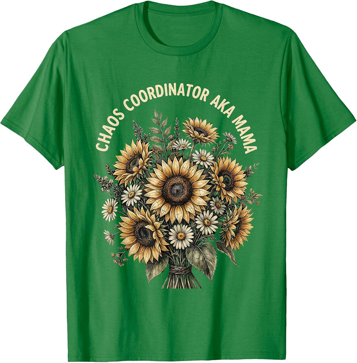 Men's Chaos Coordinator Aka Mama Funny Mom Design T-Shirt - Kelly Green