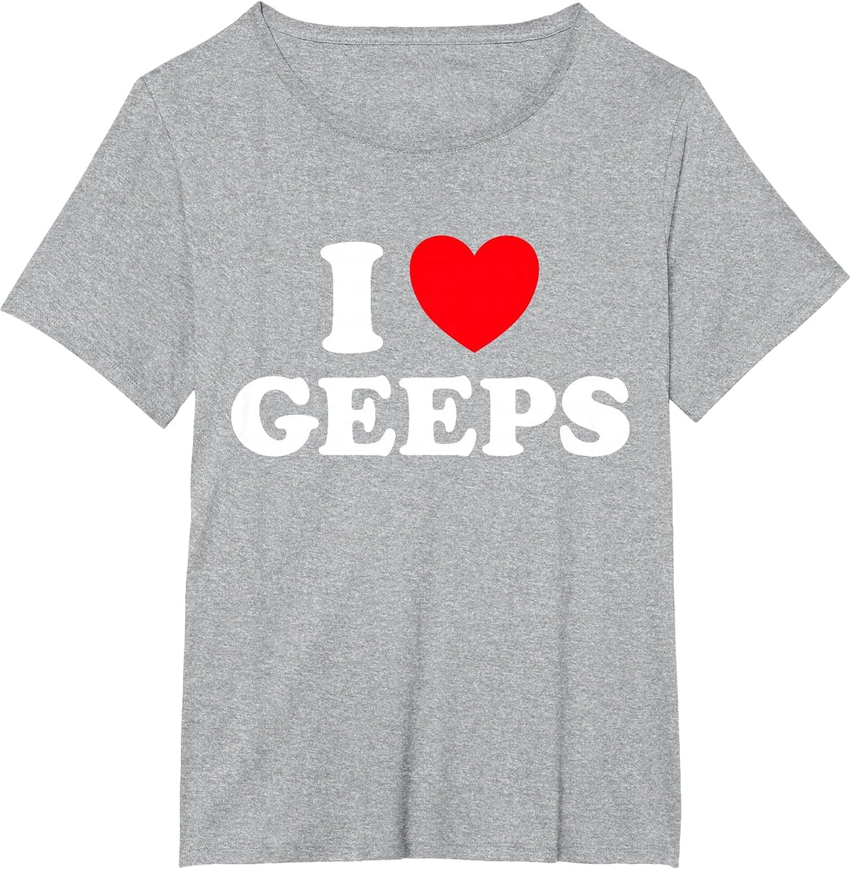 I Love Geep - Goat Sheep Mix Fan. T-Shirt - Heather Grey